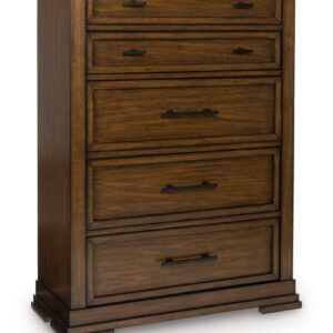 Taffenbrook - Medium Brown - Five Drawer Chest