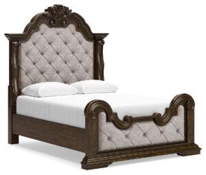 Maylee - Dark Brown - Queen Upholstered Bed