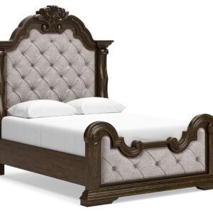 Maylee - Dark Brown - Queen Upholstered Bed