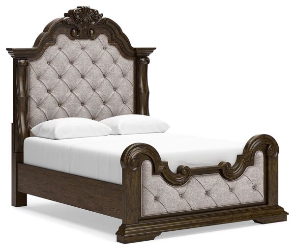 Maylee - Dark Brown - Queen Upholstered Bed