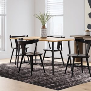 Gretlynn - Black / Natural - 5 Pc. - Dining Room Table, 4 Side Chairs