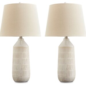 Willport - Off White - Ceramic Table Lamp (Set of 2)