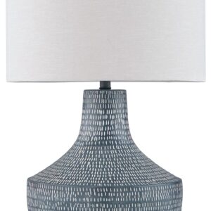 Schylarmont - Antique Gray / White - Metal Table Lamp