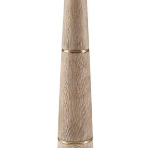 Gasparleigh - Brown / Gold Finish - Poly Floor Lamp