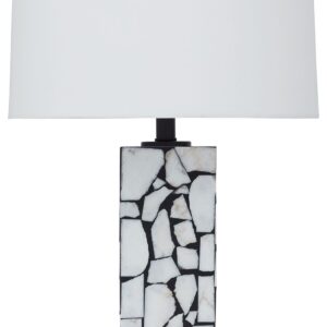 Macaria - White / Black - Marble Table Lamp
