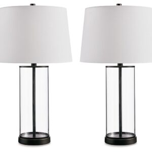 Wilmburgh - Clear / Bronze Finish - Glass Table Lamp (Set of 2)