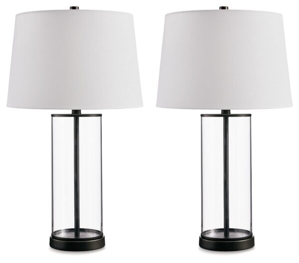 Wilmburgh - Clear / Bronze Finish - Glass Table Lamp (Set of 2)