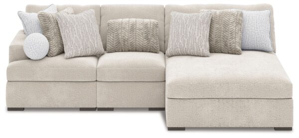 Cuddle Plush - Arctic - 3-Piece Sectional With Armless Chaise And LAF Corner Chair