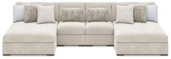Cuddle Plush - Arctic - 4-Piece Sectional With 2 Armless Chaises