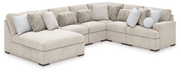 Cuddle Plush - Arctic - 6-Piece Sectional With Armless Chaise And RAF Corner Chair