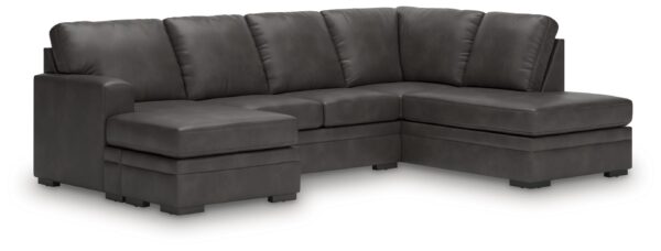 Lofton-Pike - Shadow - 2-Piece Sectional With RAF Corner Chaise