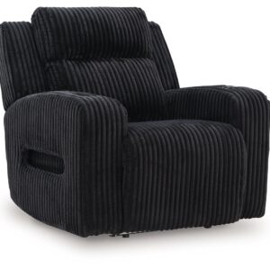 Forest Lake - Black - Power Recliner With Adj Headrest