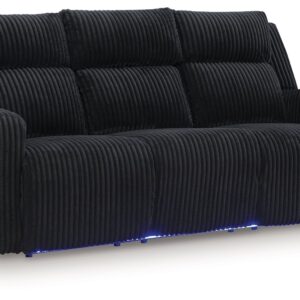 Forest Lake - Black - Power Reclining Sofa With Adj Headrest