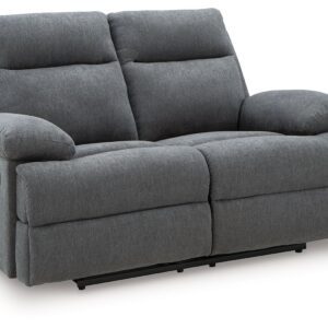 Side-Swipe - Charcoal - Reclining Loveseat