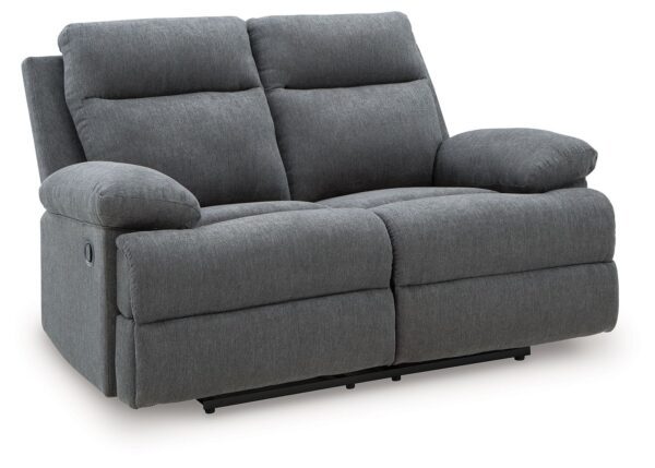 Side-Swipe - Charcoal - Reclining Loveseat