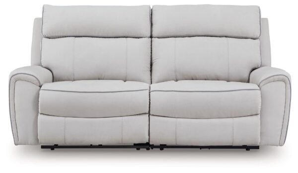 Social Pointe - Pearl / Ash - 2-Piece Reclining Loveseat