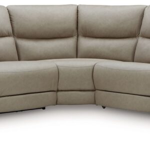 Narwhal Place - Pebble - 5-Piece Power Reclining Sectional
