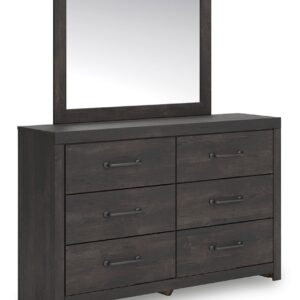 Hollivern - Dark Gray - Dresser And Mirror