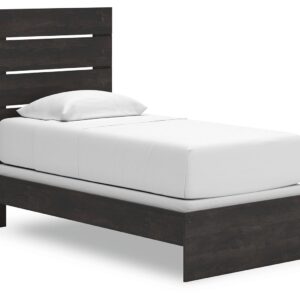 Hollivern - Dark Gray - Twin Panel Bed