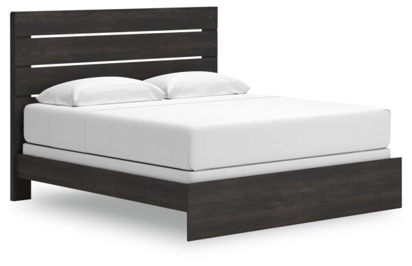 Hollivern - Dark Gray - King Panel Bed
