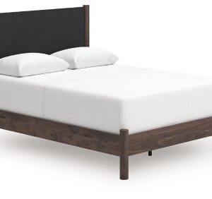 Pamytta - Brown - Queen Upholstered Panel Bed