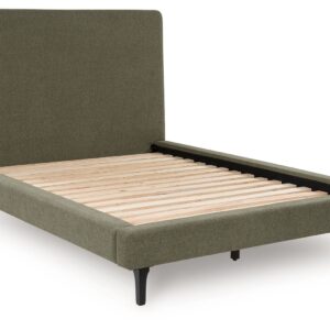 Chirason - Sage Green - Full Upholstered Bed With Roll Slats