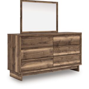 Chirason - Brown - Six Drawer Dresser And Mirror
