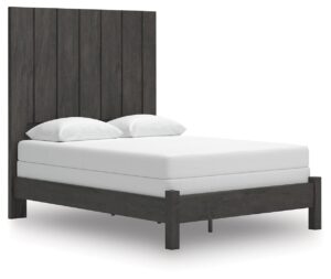 Fraluna - Charcoal - Queen Panel Bed