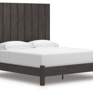 Fraluna - Charcoal - King Panel Bed