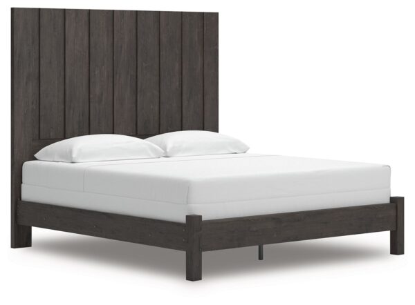 Fraluna - Charcoal - King Panel Bed