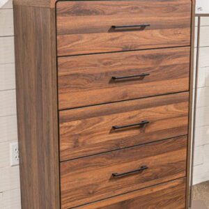 Fortlorn - Walnut Brown - Five Drawer Chest