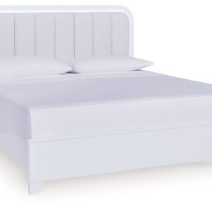 Jarlee - White - King Upholstered Panel Bed