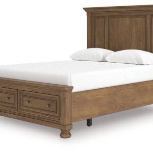 Feddinger - Medium Brown - Queen Panel Storage Bed