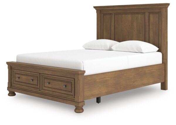Feddinger - Medium Brown - Queen Panel Storage Bed