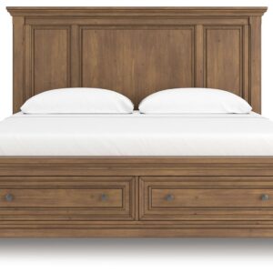 Feddinger - Medium Brown - King Panel Storage Bed
