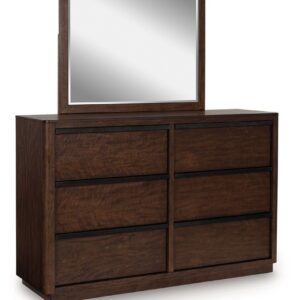 Dilenno - Dark Brown - Dresser And Mirror