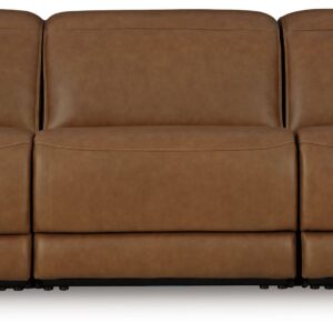Magic Man - Caramel - 3-Piece Power Reclining Sectional Sofa