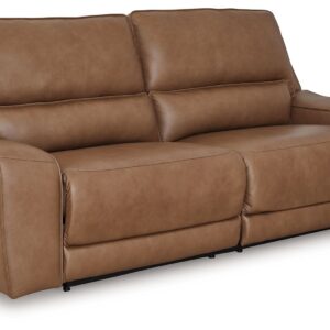 DeepWakes - Caramel - 2 Seat Power Reclining Sofa Adjustable Headrest