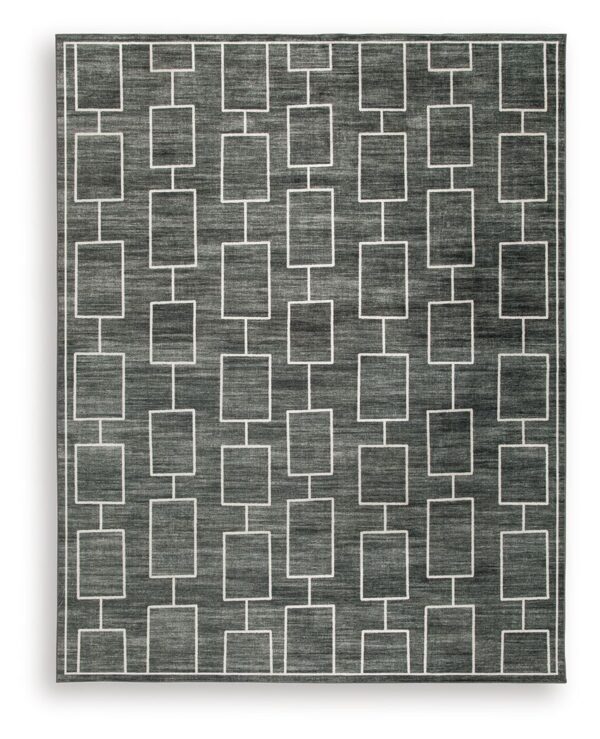 Elderland - Black / Gray - Washable Large Rug