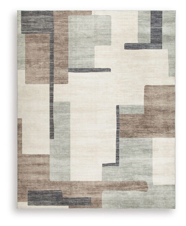 Larkport - Cream / Brown / Gray - Washable Large Rug