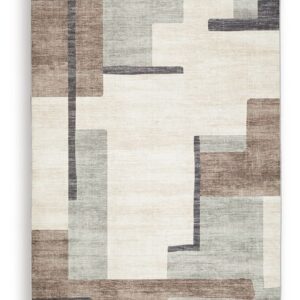 Larkport - Cream / Brown / Gray - Washable Medium Rug