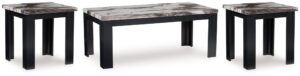 Jazmore - Dark Brown - Occasional Table Set (Set of 3)