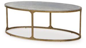 Korajane - Antique Gold - Oval Cocktail Table