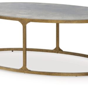 Korajane - Antique Gold - Oval Cocktail Table