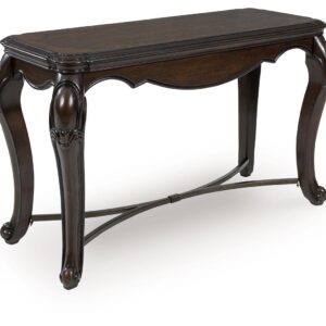 Maylee - Dark Brown - Sofa Table With Cabriole Legs