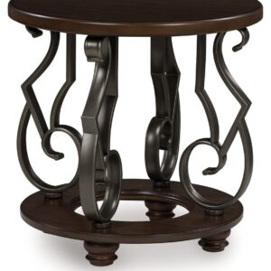 Frallyn - Dark Brown - Round End Table