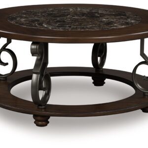 Frallyn - Dark Brown - Round Cocktail Table