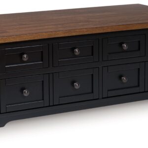 Wildenauer - Brown / Black - Lift Top Cocktail Table