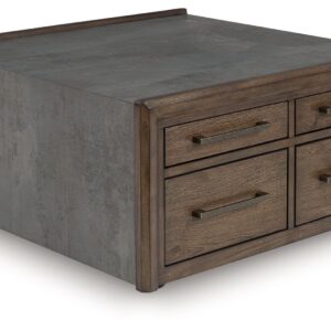 Kallenny - Brown / Gray - Square Cocktail Table