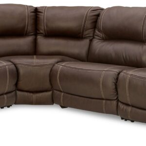 Dunleith - Chocolate - 4-Piece Power Reclining Sectional